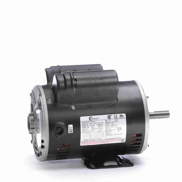 Century C658ES General Purpose Motor .75 HP 1 Ph 60 Hz 115/208-230 V 1800 RPM 56 Frame