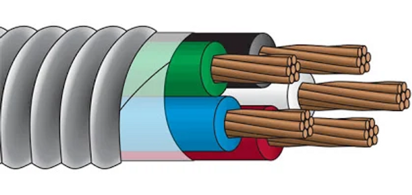 Cerro Wire 1/4 MC Metal Clad Wire w/ Ground - Sold By The Foot