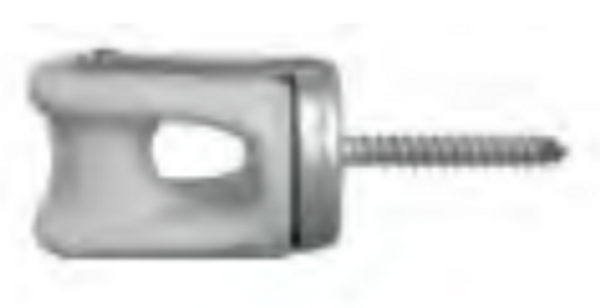 Global G1988 Porcelain Wire Holder 4" Lag Screw 7/8" x 1  Wire