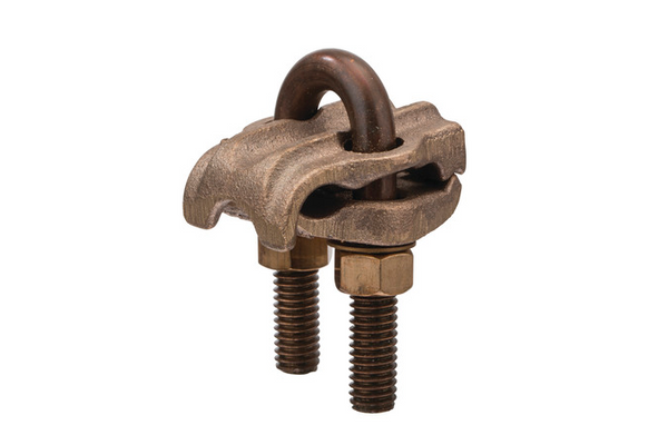 NSI UC-102 Bronze U-Bolt Clamp 1/4″ IPS Pipe or 1/2″ Rod 250-2/0 AWG Cable