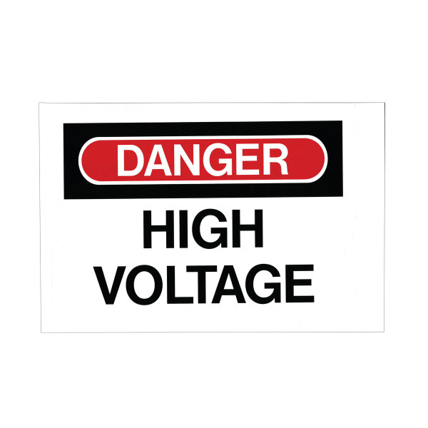NSI DSS-5 Safety Label - Danger High Voltage - Self Stick
