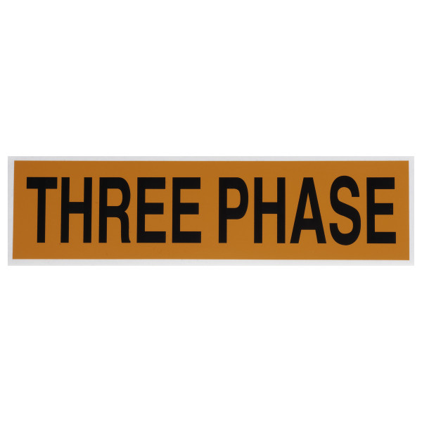 NSI VM-A-32 Voltage Marker Label, Large, 3 Phase (1 Per Card), 9-In Wide X 2.25-In Tall