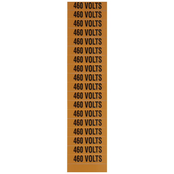 NSI VM-C-12 Voltage Marker Label, Small, 460 Volts (18 Per Card), 2.25-In Wide X 0.5-In Tall