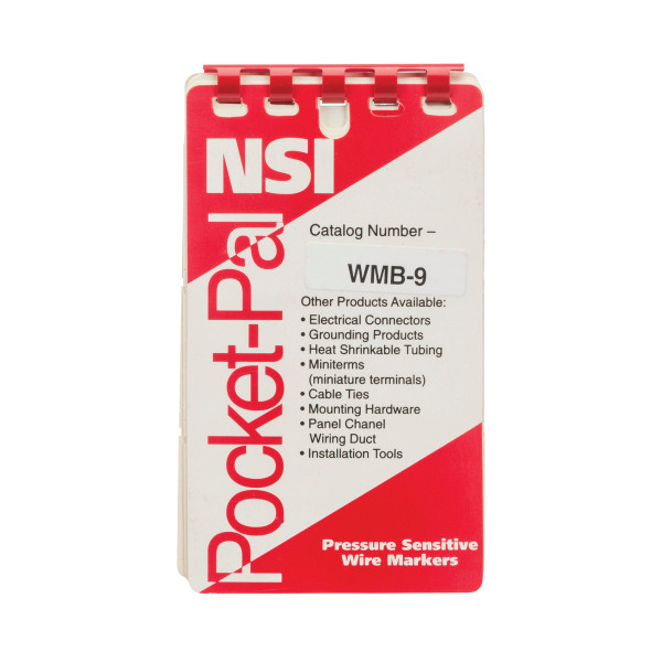 NSI WMB-9 Wire Marker Book (1,2,3) (A,B,C)