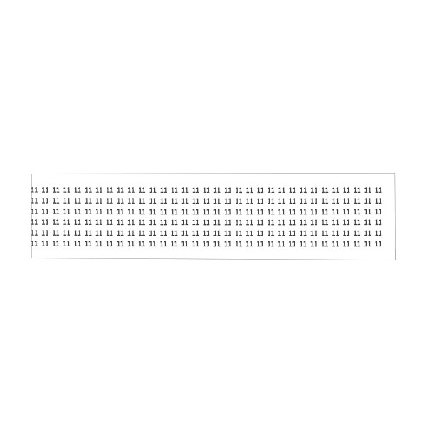 NSI WMC-11 Wire Marker Card - Vinyl Impregnated Cloth Marking Tape 1.5-In Long  (#11) (36 Per Card)