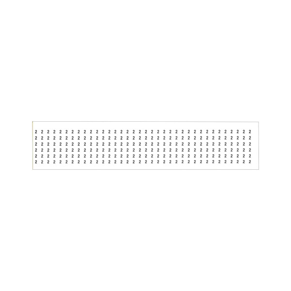 NSI WMC-2 Wire Marker Card - Vinyl Impregnated Cloth Marking Tape 1.5-In Long  (#2) (36 Per Card)