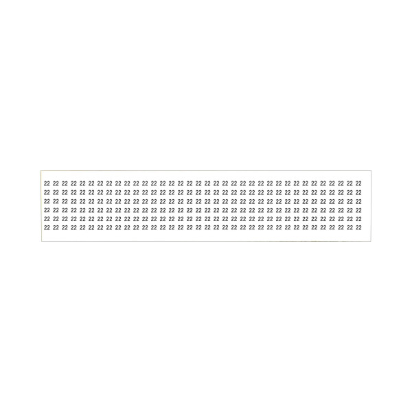 NSI WMC-22 Wire Marker Card - Vinyl Impregnated Cloth Marking Tape 1.5-In Long  (#22) (36 Per Card)