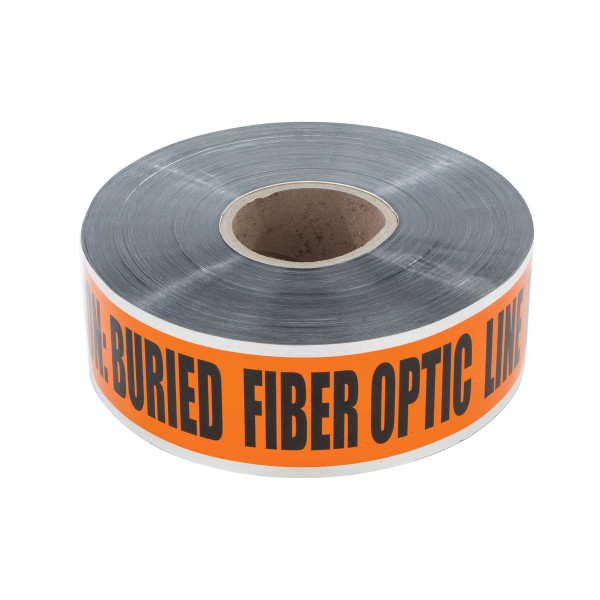 NSI ULTD-342 3" Orange Detectable Underground Line Tape "Buried Fiber Optic Line Below"