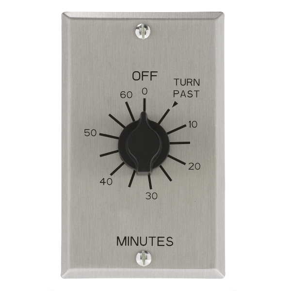 Tork C560M 60 Minute Spring Wound Twist Timer 125-277V Spdt Metal Wallplate