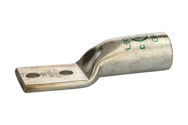NSI L600N-38 600 MCM 3/8” 2-Hole Copper Long Lug – Green