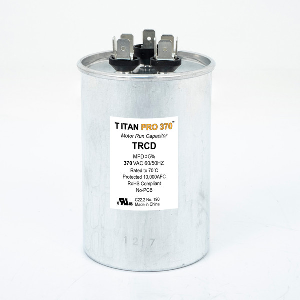 Packard TRCD555 Titan Pro Run Capacitor 55+5 MFD 370 Volt Round