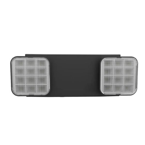 Halco 98043 Emergence Series Emergency Unit Black Adjustable Thermoplastic Square Heads 90-min Battery Back Up 
