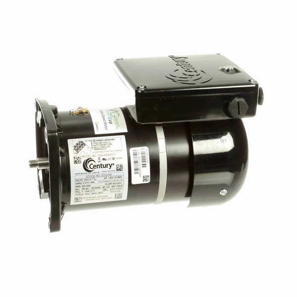 Century EVQ225 VGreen Variable Speed Motors Pool Pump Motor 2.25/1.5 HP 1 Ph 50/60 Hz 230/115 V 48Y Frame TEFC