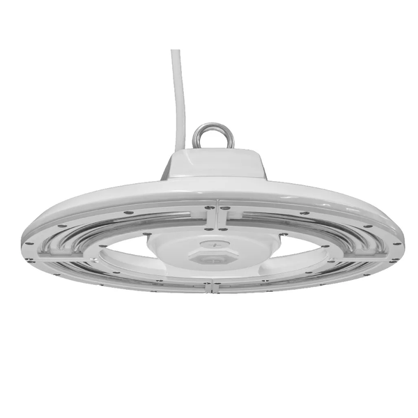 Topaz T79554 LED Round Washdown High Bay HV Lumen Select 15650-23750-31400lm 100/150/200W CCT Select 4K-5K Controls Ready 120-277V NSF IP69 White Housing Gen-2 