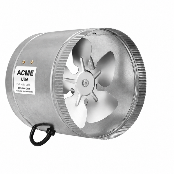 Acme Miami 9014 14" Duct Fan Booster 120 Volt 1290 CFM 