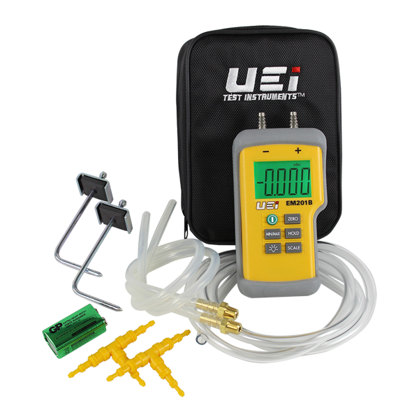UEi EM201SPKIT  Static Pressure Kit/ EM201B/ ASP1 (2)/ Tubing/ T Fitting