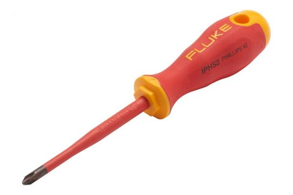 Fluke IPHS2 insulated phillips screwdriver #2, 4 in, 100 mm, 1000v