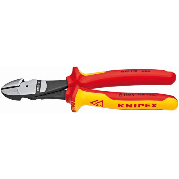 Knipex 74 08 200 US 8'' High Leverage Diagonal Cutters-1,000V Insulated