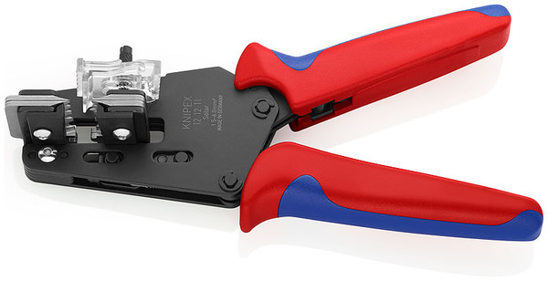 Knipex 12 12 11 Precision Insulation Stripper with shaped blades Suitable for 10 to 15 AWG