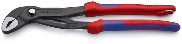 Knipex 87 02 300 T BKA 12'' Cobra High-Tech Water Pump Pliers-Comfort Grip-Tethered Attachment