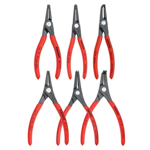 Knipex 00 20 01 V02 6 Pc Circlip Snap-Ring Pliers Set In Foam Tray