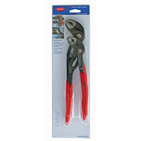 Knipex 00 31 20 V01 US Cobra Water Pump Pliers (87 01 180 & 87 01 250)