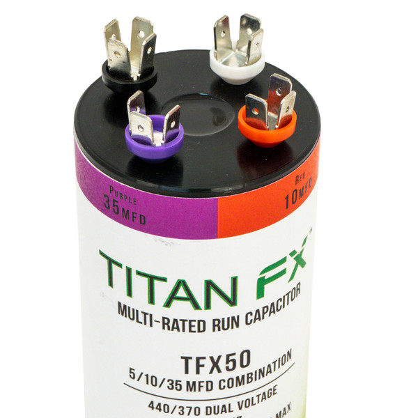 Packard TFX50 Titan FX 5/10/35 MFD 440/370 Volt Multi-Rated Run Capacitor