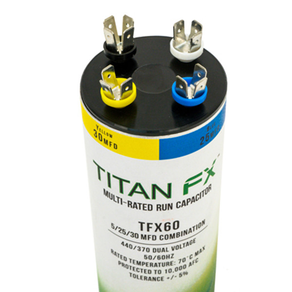 Packard TFX60 Titan FX 5/25/30 MFD 440/370 Volt Multi-Rated Run Capacitor