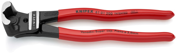 Knipex 61 01 200 8'' High Leverage Bolt End Cutting Nippers