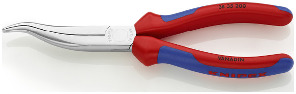 Knipex 38 35 200 8'' Long Nose Pliers W/O Cutter-S Shape, Comfort Grip