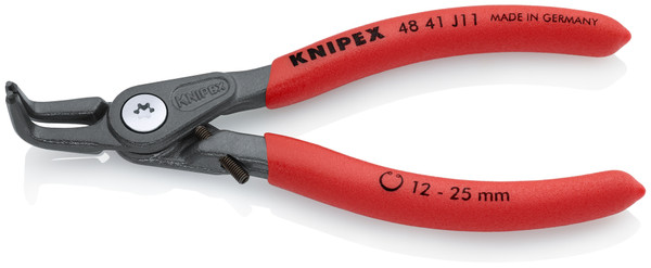 Knipex 48 41 J31 5 1/8'' Precision Circlip Pliers with Limiter-Internal 90° Angled-With Adjustable Opening