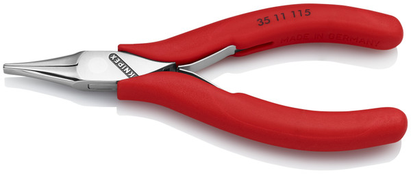 Knipex 35 11 115 4.5'' Electronics Pliers-Flat Tips, Comfort Grip