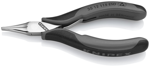 Knipex 35 12 115 ESD 4.5'' Electronics Pliers-Flat Tips, ESD Handles