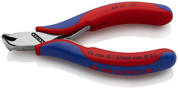 Knipex 64 32 120 4.75'' Electronics End Cutters-Comfort Grip