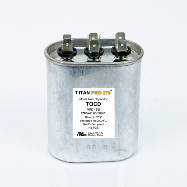 Packard TOCD305 TITAN PRO Run Capacitor 30+5 MFD 370 Volt Oval Replaces 12969