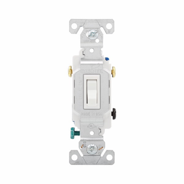 Eaton Wiring Devices 1303-9BK SWITCH TOGGLE SP 3W 15A 120V AG BK