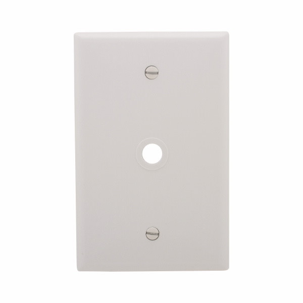 Eaton Wiring Devices 2028W-BOX WALLPLATE 1G W/.375 inch HOLE THRMST MID