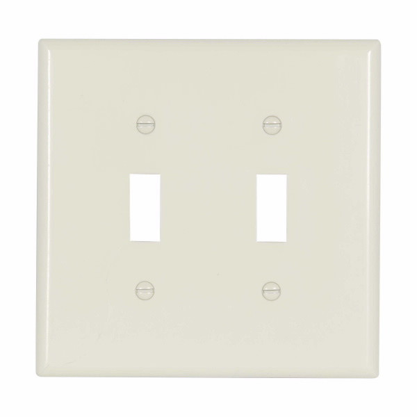 Eaton Wiring Devices 2039A Wallplate 2G Toggle Thermoset Mid AL