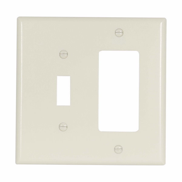 Eaton Wiring Devices 2053A Wallplate 2G Tog/Deco Thermoset Mid AL