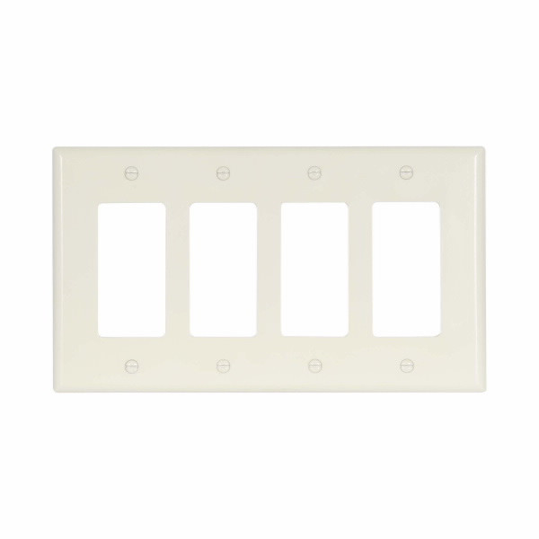 Eaton Wiring Devices 2064A-BOX Wallplate 4G Decorator Thermoset Mid AL