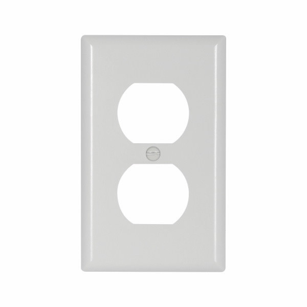 Eaton Wiring Devices 2132W-BOX Wallplate 1G Duplex Recp Thrmst Std WH