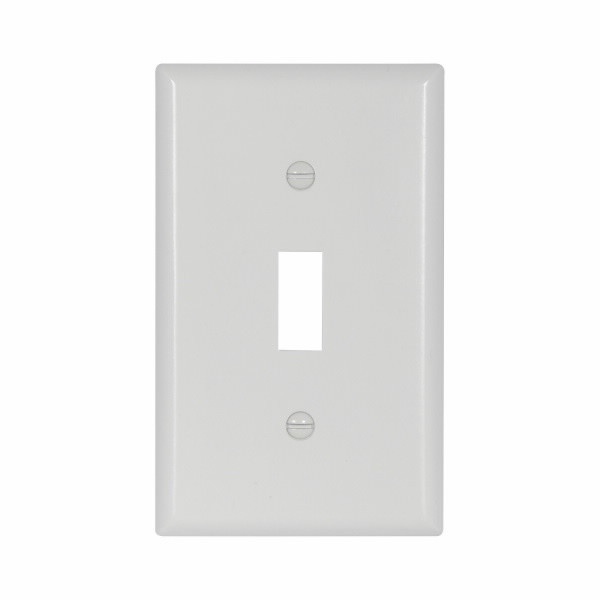 Eaton Wiring Devices 2134W Wallplate 1G Toggle Thermoset Std WH