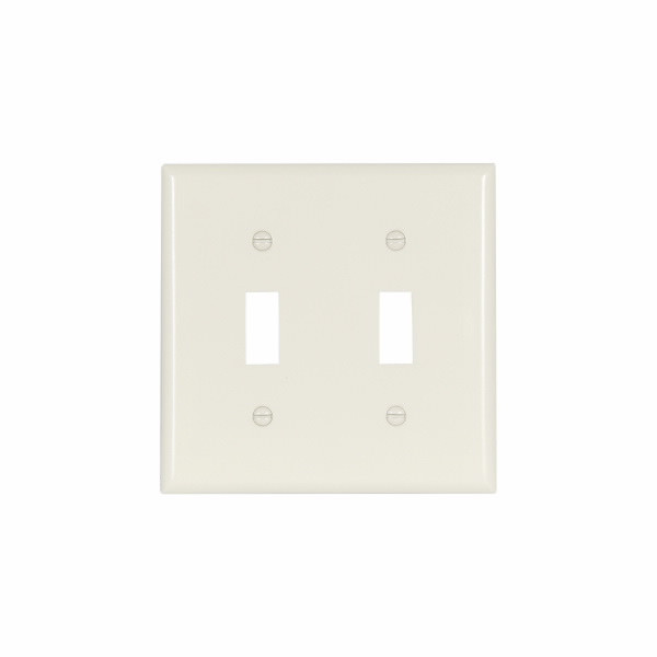 Eaton Wiring Devices 2139A-BOX Wallplate 2G Toggle Thermoset Std AL