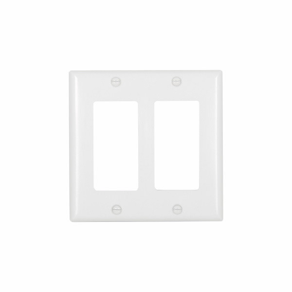 Eaton Wiring Devices 2152W-BOX Wallplate 2G Decorator Thermoset Std WH
