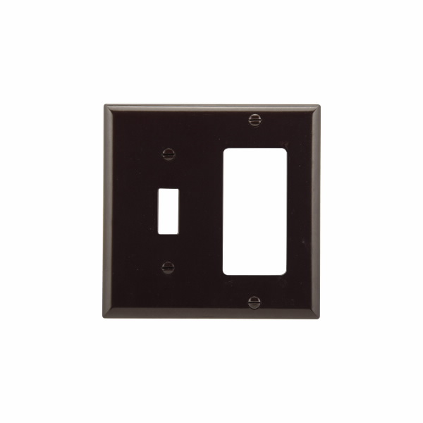 Eaton Wiring Devices 2153B-BOX Wallplate 2G Tog/Deco Thermoset Std BR