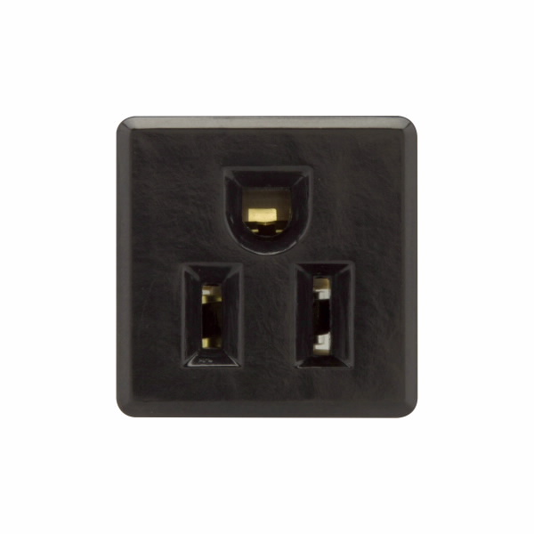 Eaton Wiring Devices 4067BK-BU Recp Snap-In 15A125V Qck Con Plas Clp BK