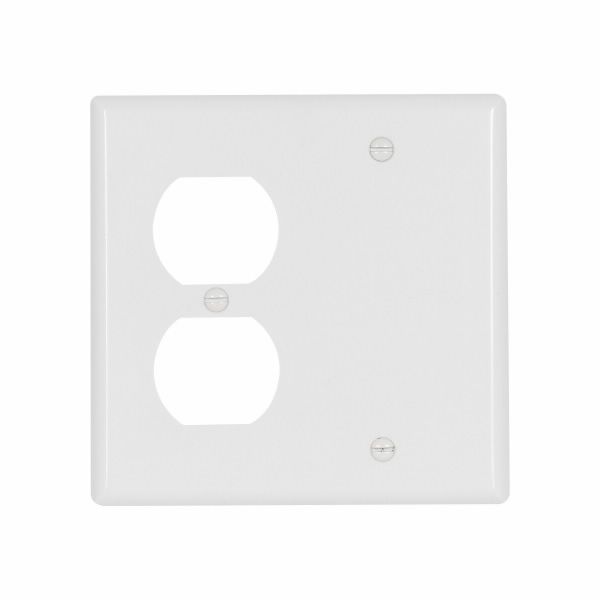 Eaton Wiring Devices 4170W-BOX Wallplate 2G Dup/Blnk Thrmst Std Deep WH