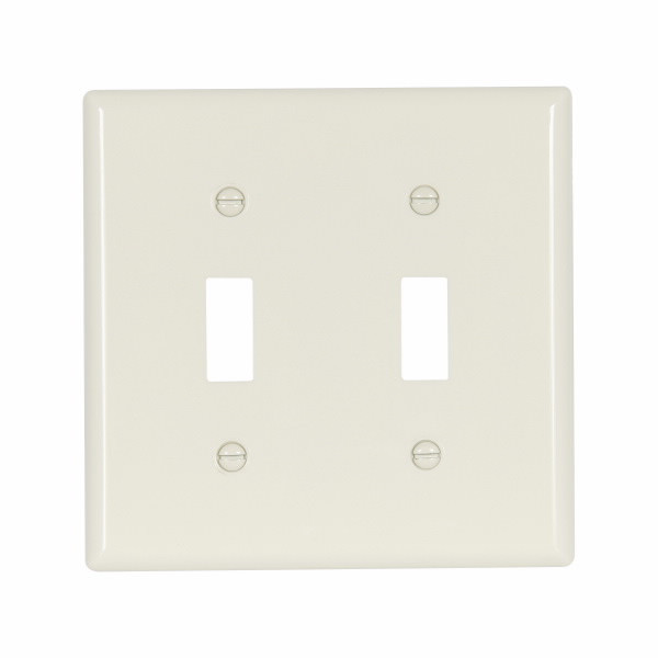 Eaton Wiring Devices 5139A Wallplate 2G Toggle Nylon Std AL