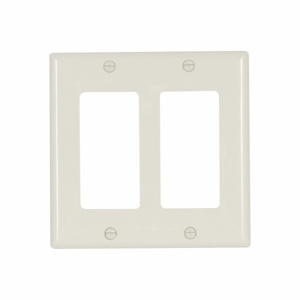 Eaton Wiring Devices 5152A Wallplate 2G Decorator Nylon Std AL