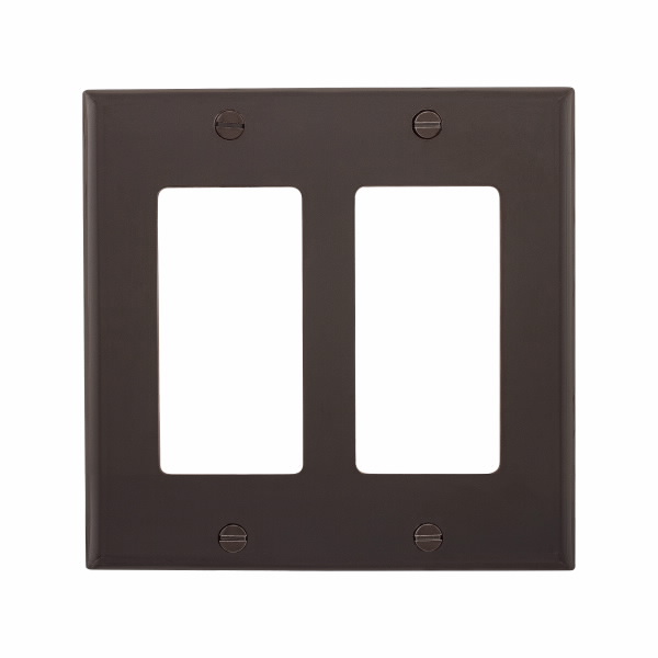 Eaton Wiring Devices 5152B-BOX Wallplate 2G Decorator Nylon Std BR